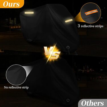 Захисний чохол для мотоцикла Cirulli, 245x105x125 см, водонепроникний, вітростійкий, з оксфордської тканини