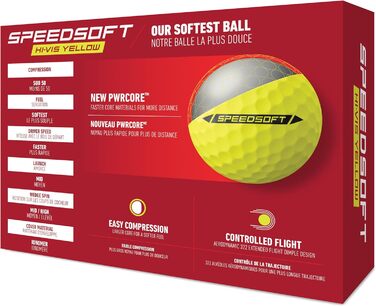 Гольф-м'яч TaylorMade Tm24 Speedsoft білий/блакитний (12 шт., жовтий)