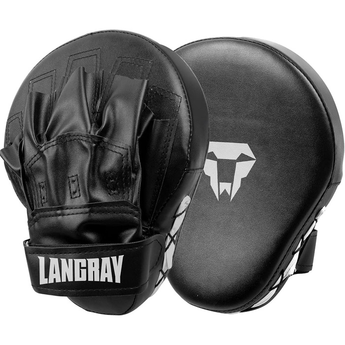 Рукавиці для боксу LangRay, 1 пара, з штучної шкіри, для дітей та дорослих, бокс, кікбоксинг, MMA, муай-тай, карате, чорні