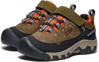 KEEN Targhee 4 Low - Водонепроникні трекінгові черевики для дітей (Dark Olive Gold Flame, 32/33 EU)