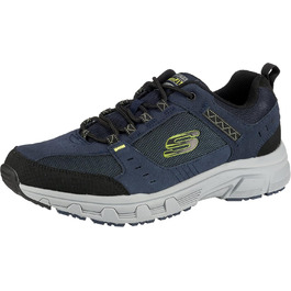 Чоловічі кросівки Skechers Vigor 2.0 Navy з шкіри, PU та сітки, акцент Lime