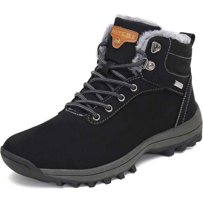 Зимові черевики для чоловіків та жінок. Теплі зимові чоботи Outdoor. Чорні черевики для снігу, 40 EU
