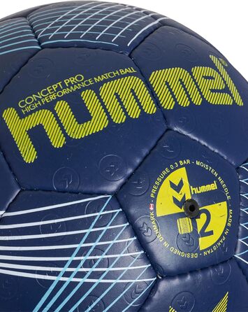 Гандбольний м'яч hummel Concept Pro для дорослих, розмір 2, синьо-жовтий