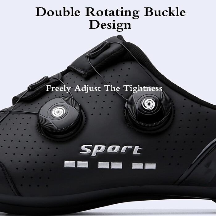 Велотуфлі чоловічі, жіночі, унісекс, для шосе, Indoor Cycling, чорні, 36 EU, антиковзаючі, дихаючі