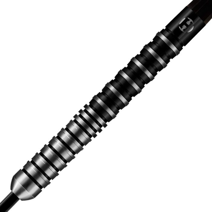 Дротики Harrows Predator 90% вольфрамові, стальні, чорні та сріблясті, набір для дартсу 21-26 г, Supergrip Fusion Shafts, Predator Flights 100 мікрон