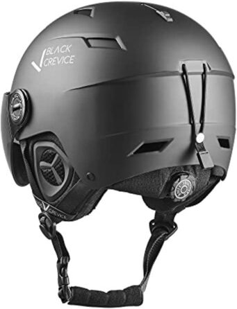 Шолом гірськолижний BLACK CREVICE Kirchberg з візором та вентиляційними отворами - дихаючий шолом для чоловіків та жінок