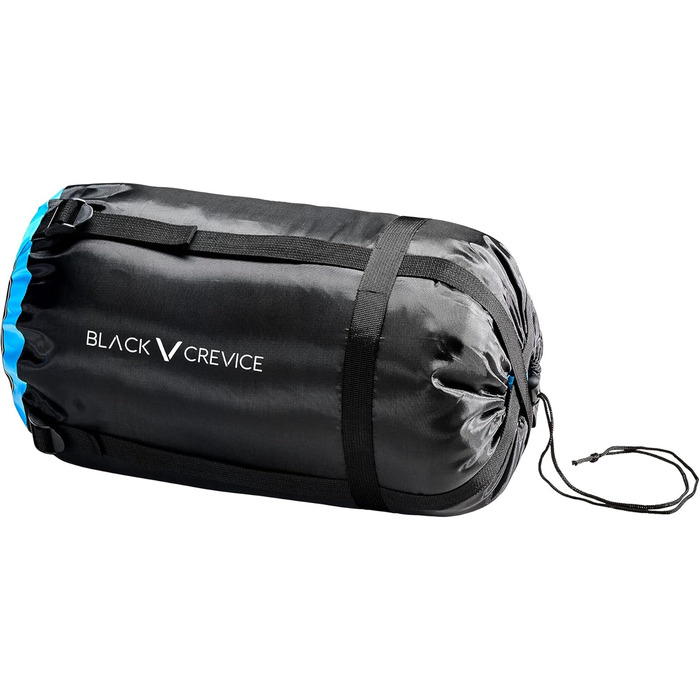 Сплячий мішок Black Crevice Alaska 250 I - для кемпінгу та активного відпочинку. Атмосвітний, водонепроникний, довжиною 215 см, синій.
