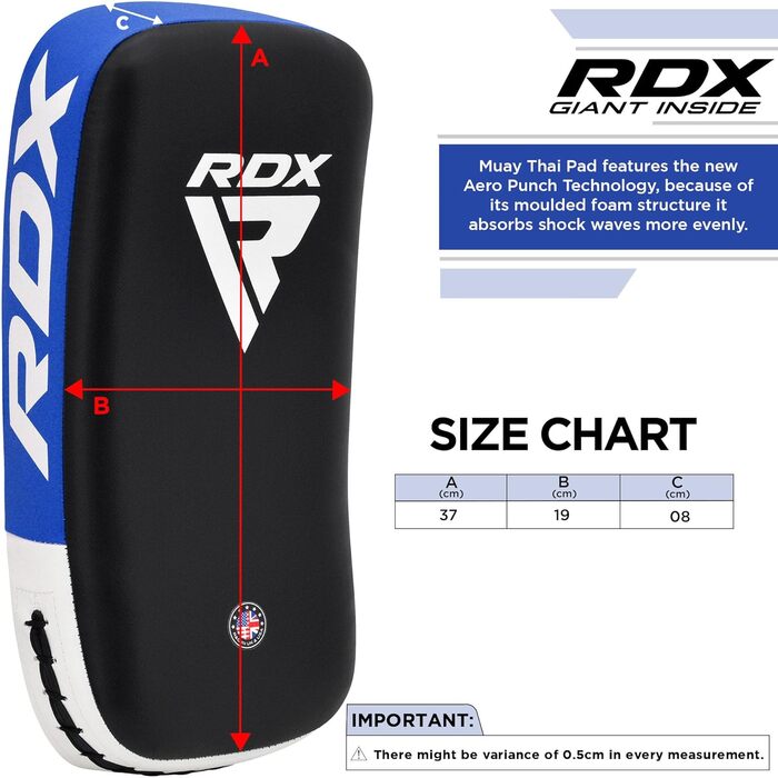 Шлагбафер RDX для бойових мистецтв, Curved Trittschlagpolster для кікбоксингу, Муай Тай, тренувальні снаряди для боксу з Maya Hide шкіри, MMA Thai Pads, Boxpratzen, Boxpads (1 шт.), універсальний розмір