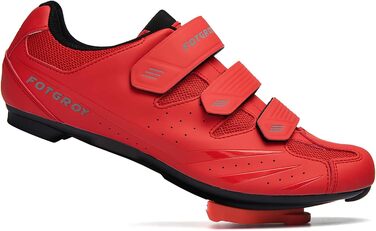 Велосипедні туфлі для жінок, шосейні велотуфлі з шипами, сумісні з Peloton, SPD, ARC, Look, Delta, Unisex, для занять велоспортом в залі та на вулиці, 43 EU, червоні