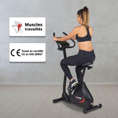 Електровелотренажер CARE FITNESS SPORTER з 21 програмою тренувань, LCD-дисплеєм та датчиками пульсу