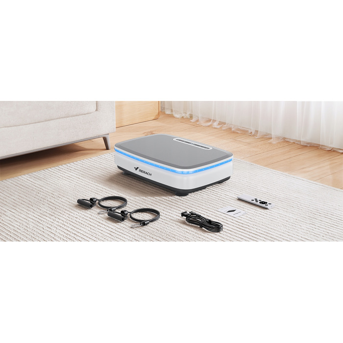 Віброплатформа для схуднення та масажу: 99 рівнів швидкості, 720 вібрацій/хв, Bluetooth, LED-дисплей