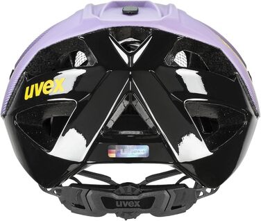 Велосипедний шолом uvex Quatro cc для MTB, жіночий і чоловічий, регульований козирок, фіолетово-чорний матовий, розмір 52-57 см