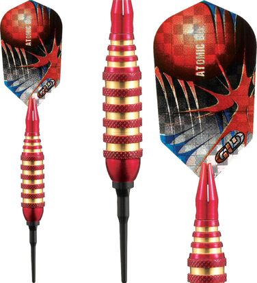 Дротики для дартсу VIPER Atomic Bee з м'яким наконечником, 16 г, червоні, для електронної мішені
