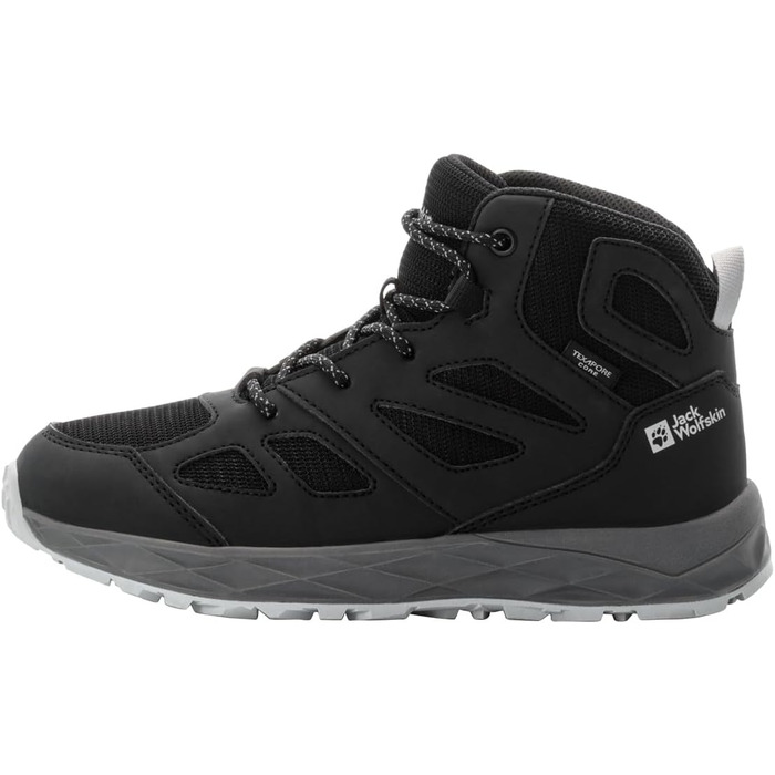 Черевики дитячі Jack Wolfskin Woodland 2 Texapore Mid K, 33 EU, Phantom