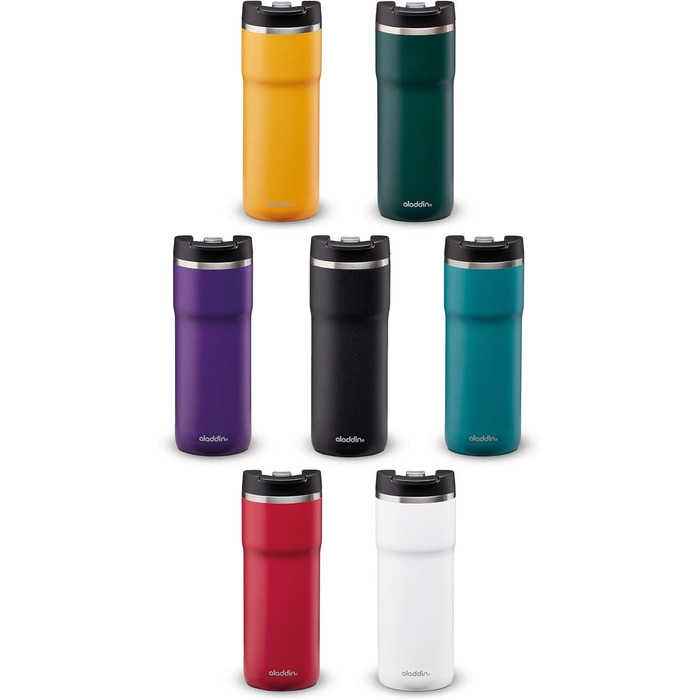 Термочашка Aladdin Barista Java 0.47 л, сталева, герметична, чорна, для кави, з кришкою, BPA-free, для подорожей, зберігає тепло 4 години, можна мити в посудомийці