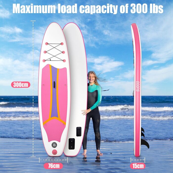 SUP дошка SUDOO надувна 300x76x15 см, 6