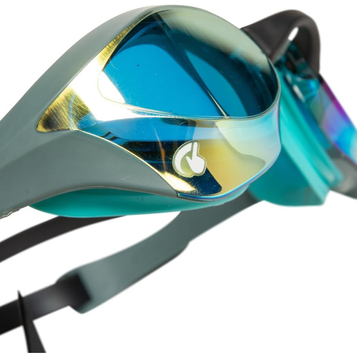 Окуляри для плавання ARENA Cobra Ultra Swipe Mirror Unisex – дзеркальні, антифог, UV-захист, 5 носових перемичок (AQUA-SAGE-PEACOCK)