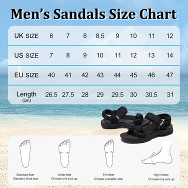 Чоловічі трекінгові сандалі SYKT для туризму та відпочинку на природі (чорні, 43 EU)