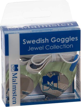 Окуляри для плавання Malmsten Swedish Jewel, універсальний розмір, оливкові або світло-зелені