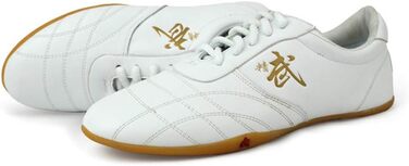 Жіноче взуття для Тай-Чи VIBLiSS: легкі шкіряні кросівки для карате, таеквондо, тай-чи та тренувань (39 EU, білий)