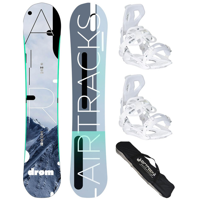 Жіночий сноубордичний комплект AIRTRACKS Drom Lady Rocker: сноуборд (140-155 см), кріплення Star або Master W Fastec та сумка для сноуборда