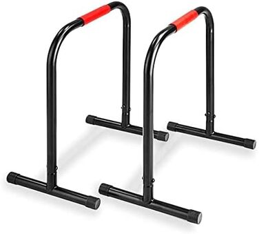 Паралельні бруси FFitness для фітнесу, чорні з червоним, універсальний розмір
