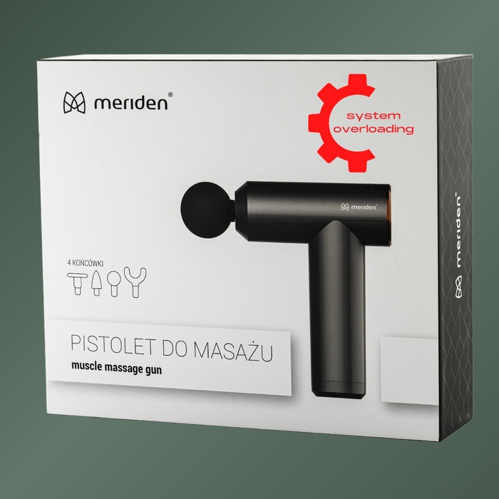 Перкусійний масажер Meriden MM-G100, чорний, акумуляторний, 28 Вт