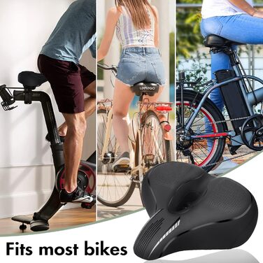 Зручний велосипедний сідло LEMEGO для чоловіків та жінок: широке, ергономічне, з гелевим наповнювачем. Підходить для MTB, шосе, електровелосипедів та міських велосипедів