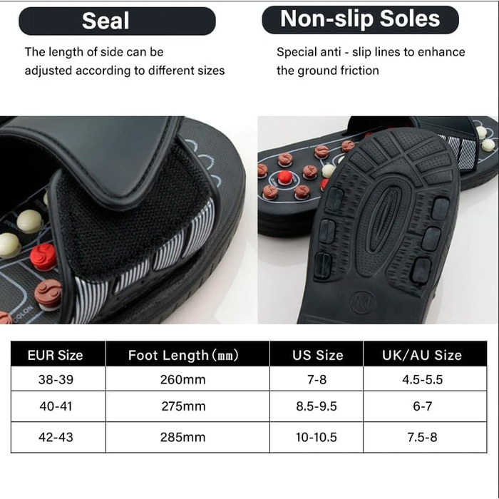 Домашні тапочки з акупресурою, масажер для ніг, сандалії з точками впливу, тапочки для масажу ніг, акупресура, тапочки, зняття стресу, ручні масажери (38–39), подарунок для мами та тата 38-39