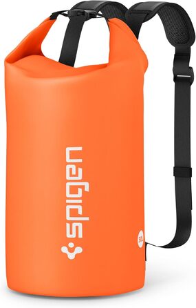 Водонепроникний мішок Spigen Aqua Shield 30L: Сумка, рюкзак для пляжу, плавання, кемпінгу, риболовлі, каякінгу (Sunset Orange)