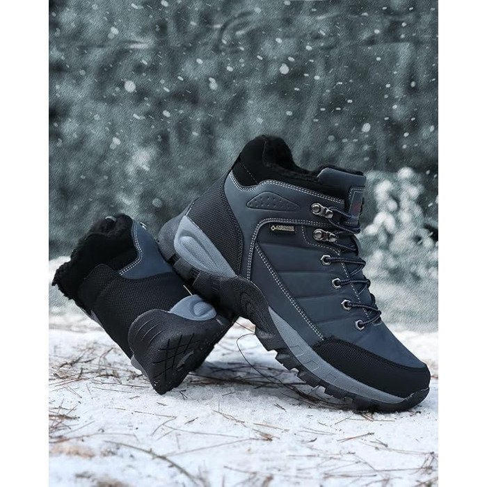 Чоловічі зимові черевики ARRIFGO BELLO - зимові черевики, черевики для хайкінгу, трекінгові черевики, утеплені, антиковзаючі, чорні, розмір 41-46 EU
