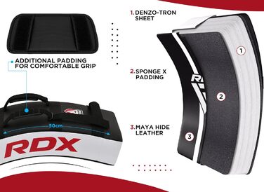 Шлагкішен RDX для бойових мистецтв: кикбоксинг, карате, ММА, муай-тай, таеквондо (1 шт., білий)