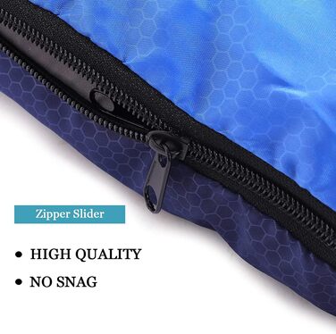 Сплячий мішок для дорослих та дітей – легкий, водонепроникний, зручний для весни, літа, осені – піший туризм, подорожі, кемпінг (королівський синій)