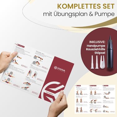 Гімнастичний м'яч KIANA SPORTS® з шипами, 4 розміри, нековзний, посилений, з насосом та планом вправ, для фітнесу та офісу