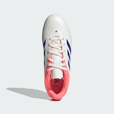 Дитячі футбольні бутси adidas Copa Pure III Club для гри на твердих та універсальних майданчиках (36 2/3 EU, білий, синій, корал)