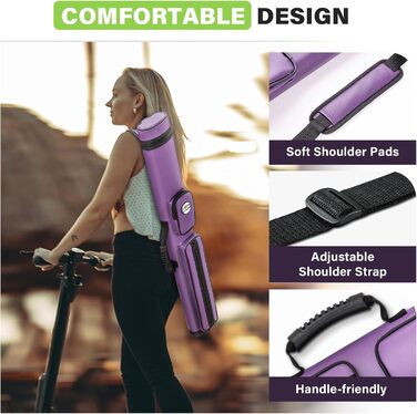 Чохол для більярдних київ: містка сумка для 2 київ з аксесуарами, фіолетовий колір, до 58 дюймів