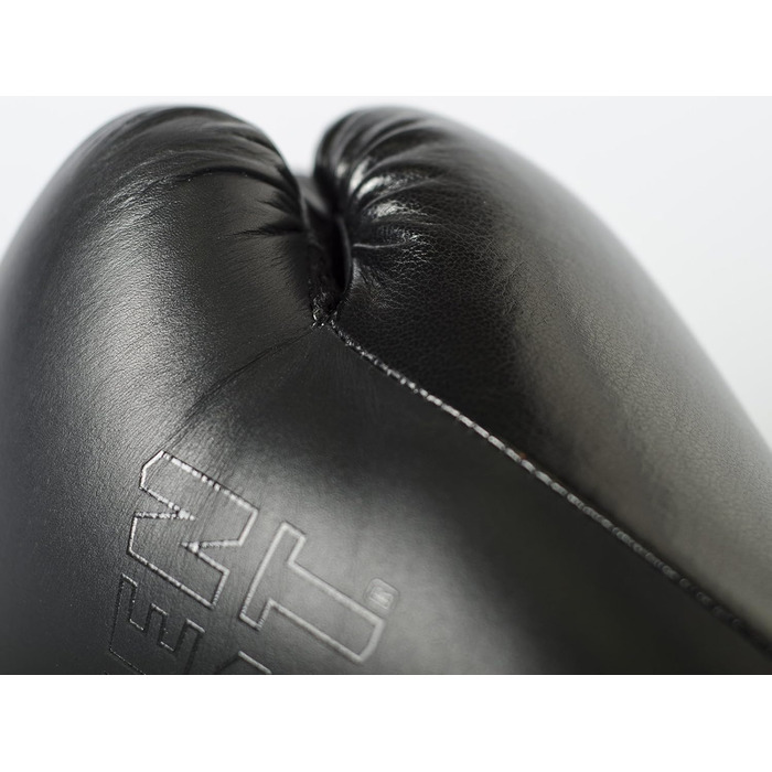 Боксерські рукавички Paffen Sport Black Logo, натуральна шкіра, 14 унцій, для спарингів і тренувань з боксу, кікбоксингу, муай тай, K1 та інших єдиноборств