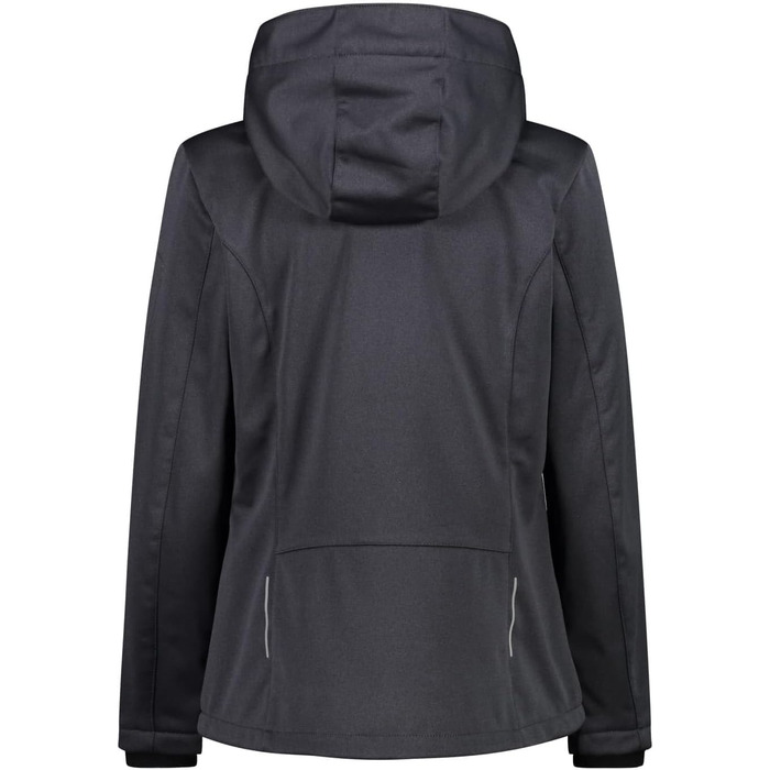 Жіноча куртка-софтшелл CMP з капюшоном та блискавкою, вітрозахисна Windstopper, синя (розмір M, Titan Mel.-Glanz)