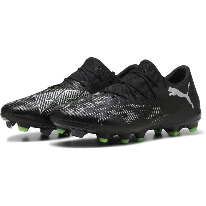 Футбольні бутси PUMA Future 8 Match Low Fg/Ag, 42 EU, Puma Black/Silver/Fluo Green