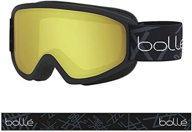 Бollé FREEZE & PLUS - Скі-маска для катання на лижах, чорна матова, подвійний екран, захист від запотівання та подряпин, вентильований каркас