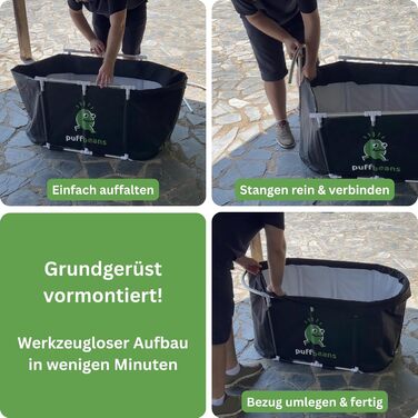 Преміум овальна крижана ванна 120 см — складна мобільна крижана бочка для дорослих з алюмінієвим каркасом та термоізоляцією для відновлення та релаксації, для дому та вулиці