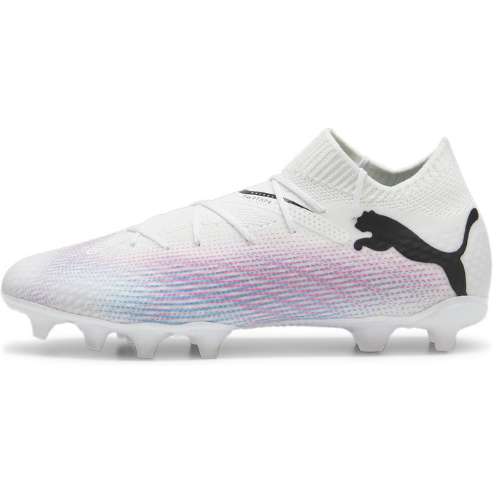Дитячі футбольні бутси PUMA Future 7 Pro Fg/Ag Jr - біло-чорно-рожеві, 28 EU