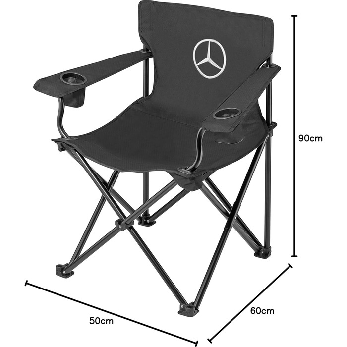 Складний стілець Mercedes Benz Collection, чорний, Brunner