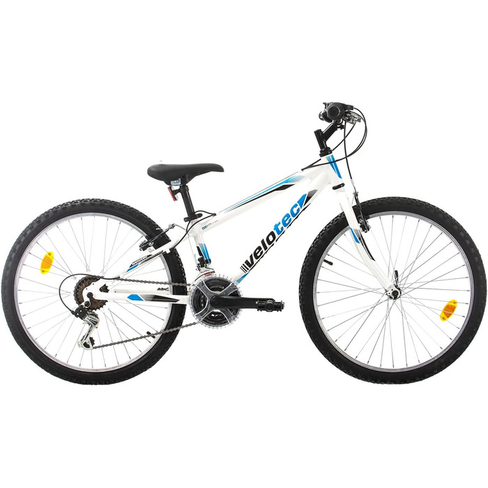 Гірський велосипед Probike Tempo 24 дюйми, 18 швидкостей, для хлопчиків і дівчат, білий/синій, зріст 130-155 см