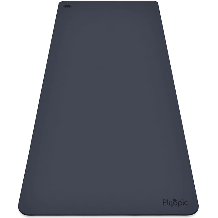 Килимок для йоги Plyopic Ultra-Grip Pro – нековзке покриття, комфорт та вологостійкість. Лінія вирівнювання для йоги, джоги, пілатесу, бікраму та гарячої йоги (Ultra Black (Minimalist))