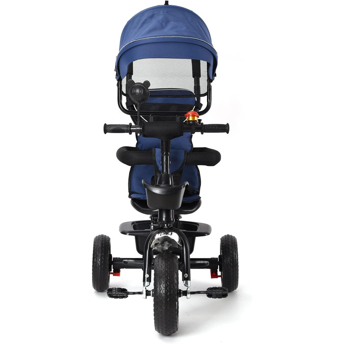 Триколісний велосипед для дітей, 5 в 1, росте разом з дитиною: велосипед, візок, поворотний сидіння 360°, ручка-штовхач, знімний тент, ремінь безпеки 3 точки, кошик для зберігання, 1-5 років