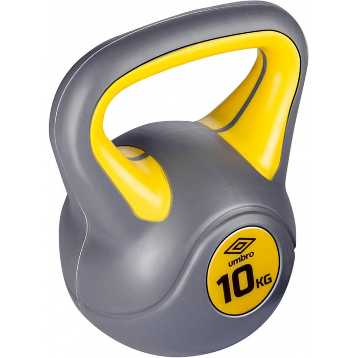 Гиря UMBRO 4 кг та 10 кг, жовта, для фітнесу