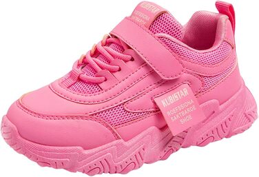 Дитячі кросівки для дівчаток: легкі, дихаючі, зручні, з неслизькою підошвою. Модні кросівки для активного відпочинку, розмір 31 EU, колір: гарячий рожевий