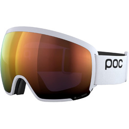 Гірськолижна маска POC Orb Clarity, біло-помаранчева, для шолома, лінзи Spektris Orange