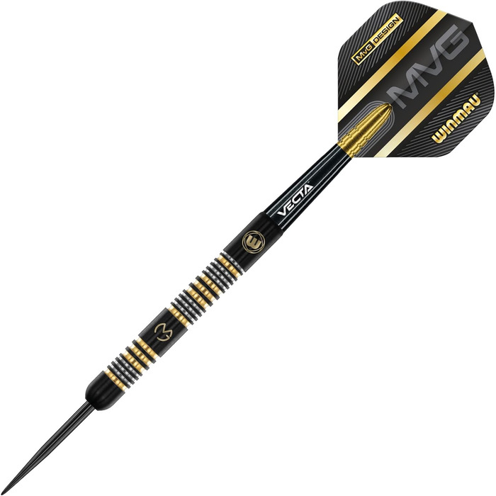Дротики WINMAU Michael Van Gerwyn MvG Trilogy 21,5 г, професійні, сталевий наконечник, вольфрам, з оперенням та стрижнями